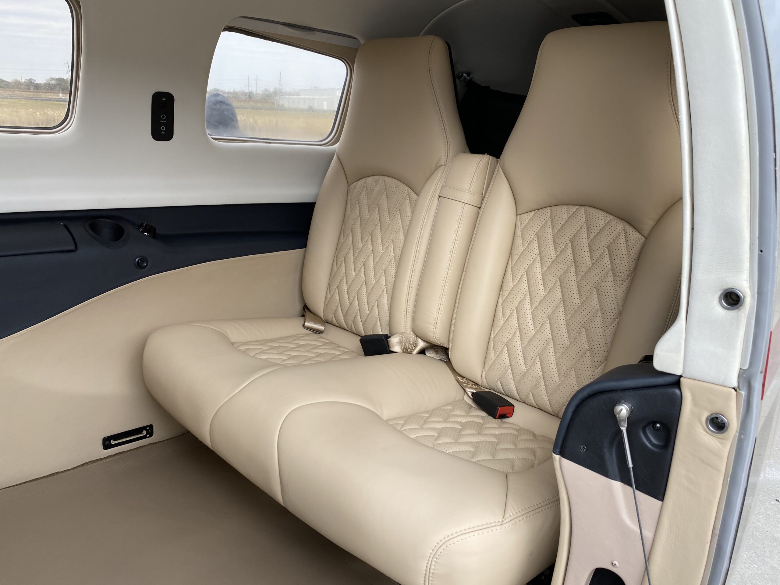 Meridian Interior, Jet Prop Interior, PA46 interior, Turboprop interior, aircraft upholstery, aircraft custom seat design